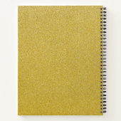 Gouden Glitter, Sparkle, Glitter Achtergrond Notitieboek (Achterkant)