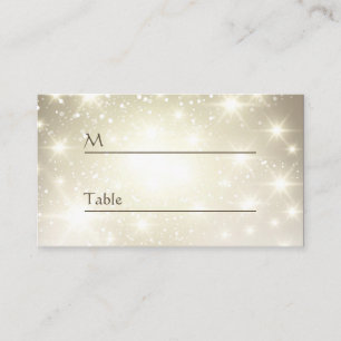 Gouden Glitter Sparkles - Trouwtafel Place Card Plaatskaartje
