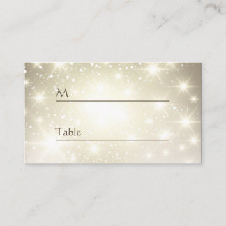 Gouden Glitter Sparkles - Trouwtafel Place Card Plaatskaartje