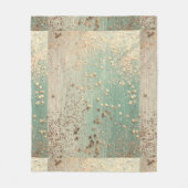 Gouden Glitter Stardust op Zee Green Whimsical Fleece Deken (Voorkant)