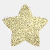  gouden glitter ster sticker (Voorkant)