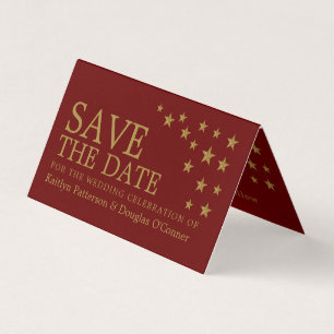 Gouden Glitter Sterren Foto Save The Date Kaart Visitekaartjes
