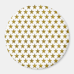 Gouden glitter sterren magneet