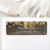 Gouden Glitter String Lights Rustieke bruiloft Etiket (Insitu)