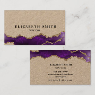 Gouden Glitter Textuur Marmeren Visitekaartje
