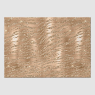 Gouden Glitter Tijgerstrepen Metallic Patroon Tissuepapier