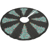 Gouden Glitter Traditionele Zwarte Kerstboom Rok (Gekanteld)