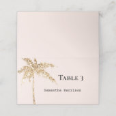 Gouden glitter tropische palmboom (Buitenkant ongevouwen)