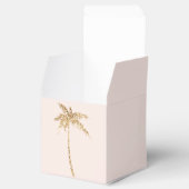 Gouden glitter tropische palmboom bedankdoosjes (Geopend)