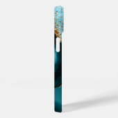 Gouden Glitter Turquoise Marmer Glitter Drips Case-Mate iPhone Case (Achterkant / Rechts)