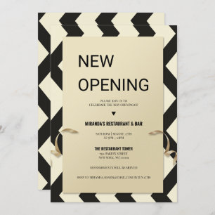 Gouden glitter typografie Restaurant NIEUWE openin Kaart