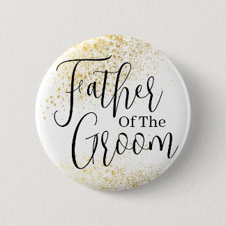 Gouden Glitter-vader van de Button van het groomhu