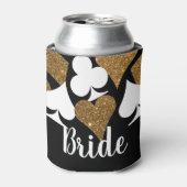 Gouden Glitter Vegas Bride Custom Koelbox Blikjeskoeler (Blikje Voorkant)
