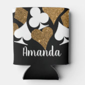 Gouden Glitter Vegas Bride Custom Koelbox Blikjeskoeler (Achterkant)