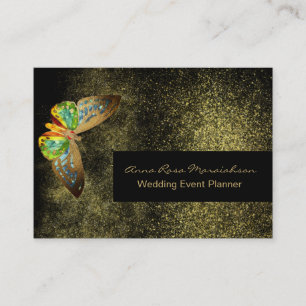 *~* Gouden glitter vergulde vlinder Chic Girly Bla Visitekaartje