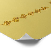 Gouden Glitter Vrolijk Kerstfeest, Sinterklaas op  Poster (Hoek)