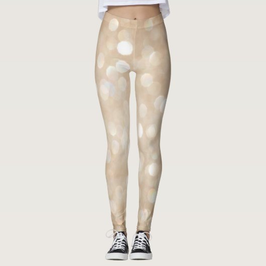 Gouden glitter, wazige kerst achtergrond. leggings (Voorkant)