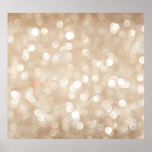 Gouden glitter, wazige kerst achtergrond. poster (Voorkant)