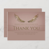 Gouden Glitter Wimpers Dank U Rose Korting Briefkaart (Voorkant / Achterkant)