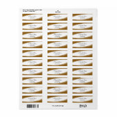 Gouden Glitter & Witte Aangepaste Adreslabels Etiket (Full Sheet)
