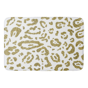 Gouden Glitter Witte Cheetah Luipaard Dierenprint Badmat