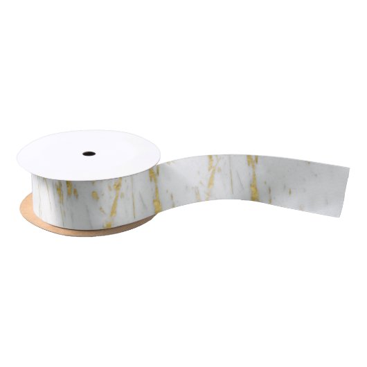 Gouden Glitter Witte Marmeren Steen Lint (Spoel)