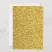 Gouden Glitter Witte Oud en Nieuw Uitnodiging (Achterkant)