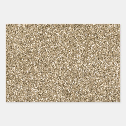 Gouden Glitter Zebra Print Sparkle Inpakpapier Vel (Voorkant 2)