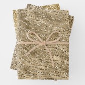  Gouden Glitter Zebra Print Sparkle Inpakpapier Vel (In situ)