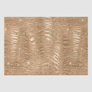 Gouden Glitter Zebra Strepen Metallic Patroon Tissuepapier