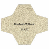 Gouden Glitter Zwart Aangepaste Naam Bruiloft Brui Voetbal (Enkel)