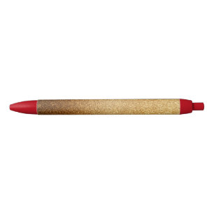 Gouden glitter zwarte inkt pen