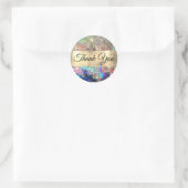 Gouden glitter zwarte opaal dank u sticker (Tas)