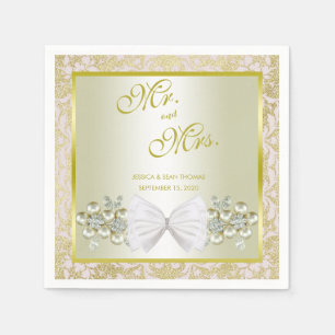 Gouden Glitters, Diamanten Bloemige Edelstenen & S Servet