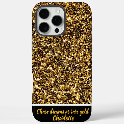 Gouden glitters fonkelend helder Case-Mate iPhone case (Achterkant)
