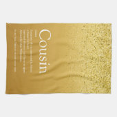 Gouden Glitters Glam Fun Beste Ooit Neef Definitie Theedoek (Horizontaal)