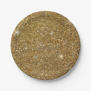 Gouden Glitters Glans Glitterig Glanzend Mooi Papieren Bordje