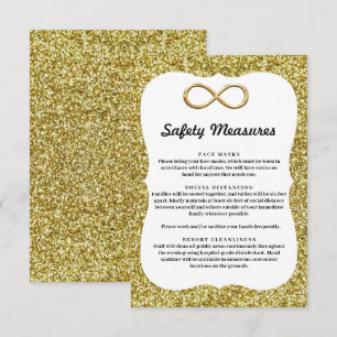 Gouden Glitters Gouden Oneindigheid Veiligheidsmaa Informatiekaartje