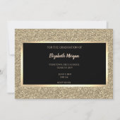 Gouden glitters, tiara afstudeerdata bewaren save the date (Achterkant)