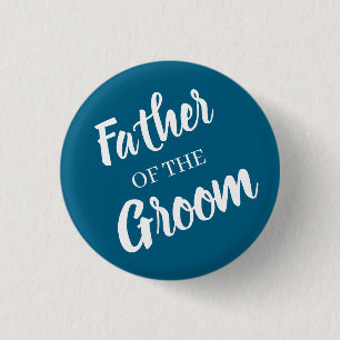 Gouden glitters vader van de bruidegom trouw knoop ronde button 3,2 cm