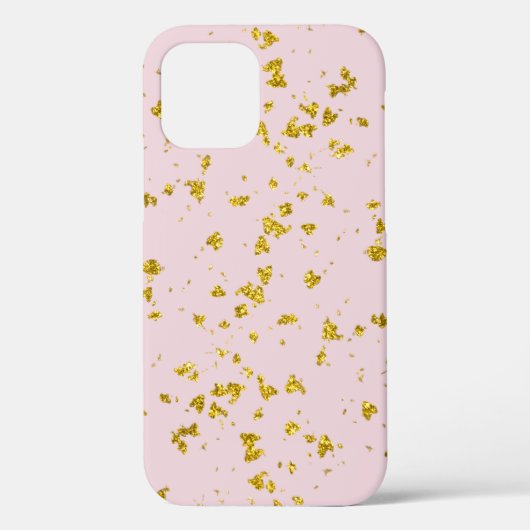 Gouden Glittervlokken en Blush Case-Mate iPhone Case (Achterkant)