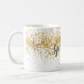 Gouden Glitz Confetti Sparkle Koffiemok (Links)