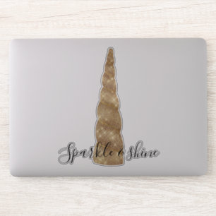 Gouden Glitz Eenhoorn Sparkle Sticker