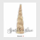Gouden Glitz Eenhoorn Sparkle Sticker (Vel)