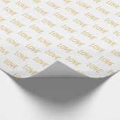 Gouden Glitz Liefde Cadeaupapier (Hoek)