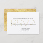 Gouden Glitz RSVP (Voorkant / Achterkant)