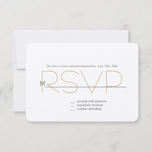 Gouden Glitz RSVP (Voorkant)
