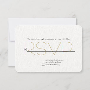 Gouden Glitz RSVP Kaartje
