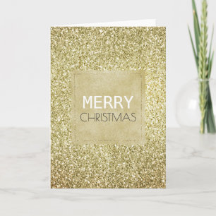 Gouden Glitzy Glitter Kerst Kaart