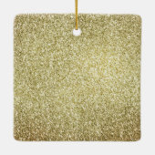 Gouden Glitzy Glitter Kerstnaam Keramisch Ornament (Achterkant)